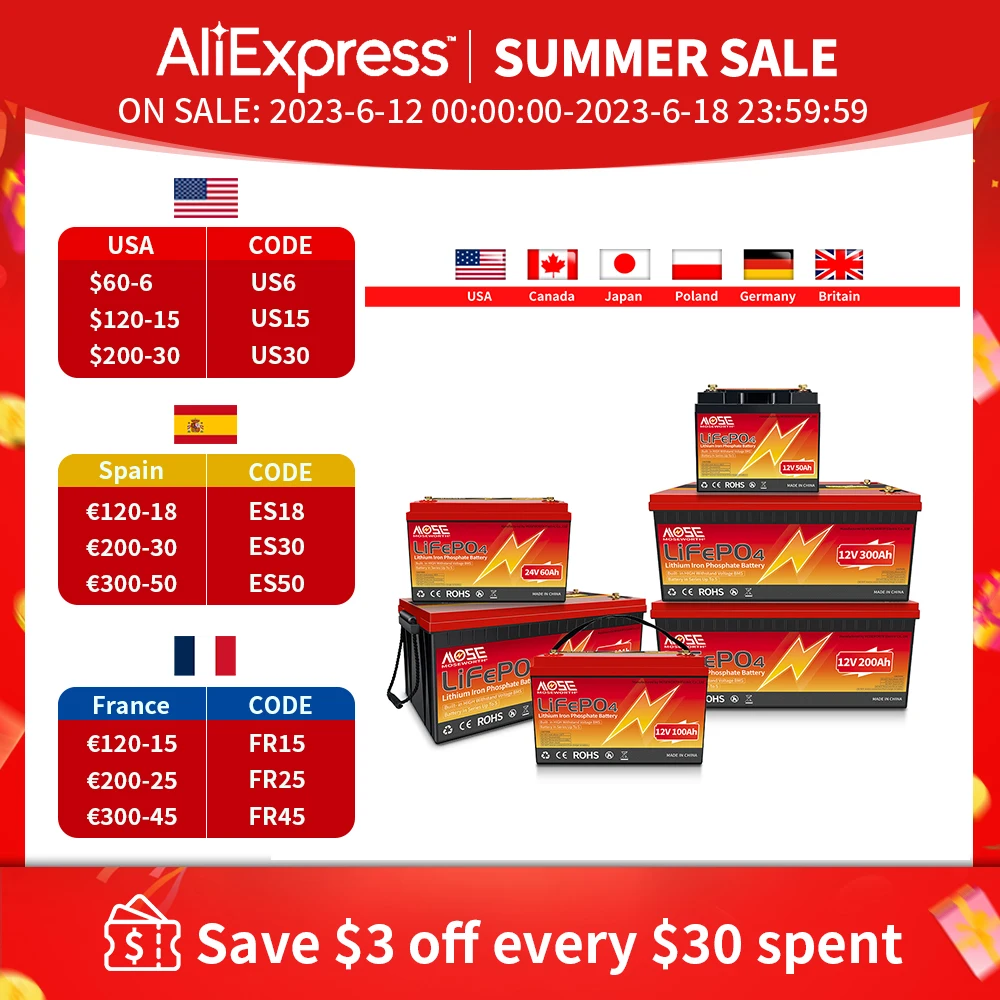 New 12v 24v 25 50 60 100 200 Lifepo4 Deep Cycle Trolling Motor Battery