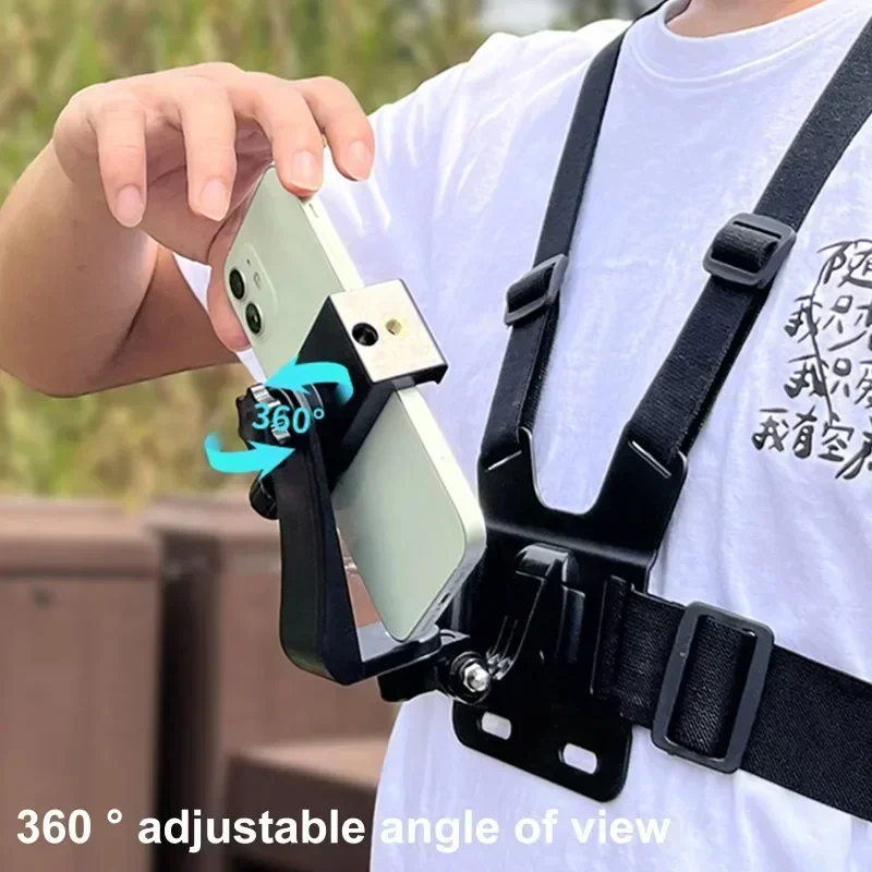 Phone chest strap holder Mobile Phone Chest Strap Holder 5 in 1 Outdoor First Angle Recording Life Outdoor Live Broadcast Fixed Accessories For All Phone