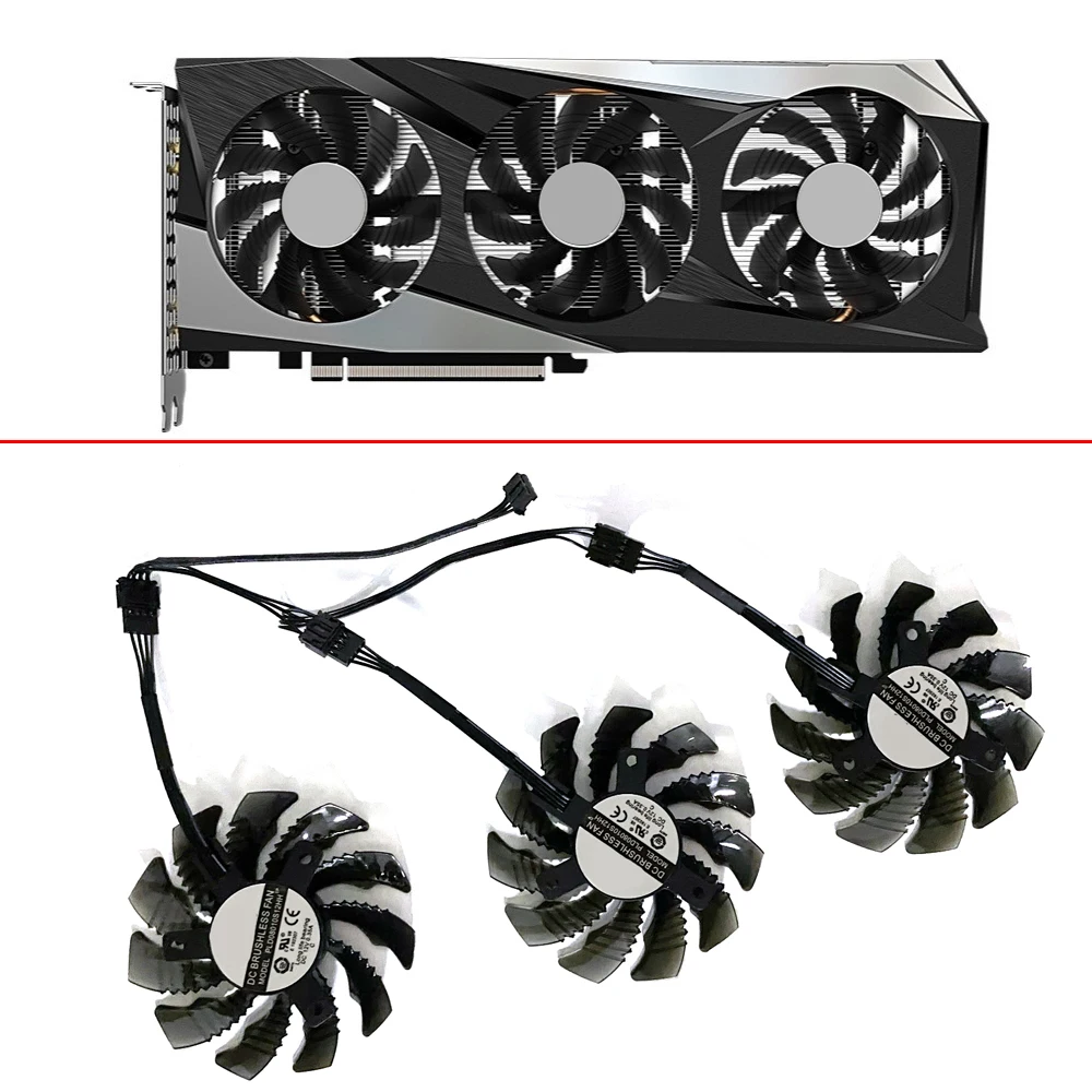 Ventola Di Raffreddamento Diy 78Mm 4Pin Pld08010S12Hh Rx 5500 Xt Rx5600 Ventola Gpu Per Gigabyte Radeon Rx 5500 Xt Rx 5600 Xt Rx 5700 Rx 5700 Xt