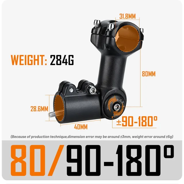 ZIJANG Lenkervorbau Verstellbar - Für Mountainbikes & Normale Fahrräder 28,6mm/31,8mm