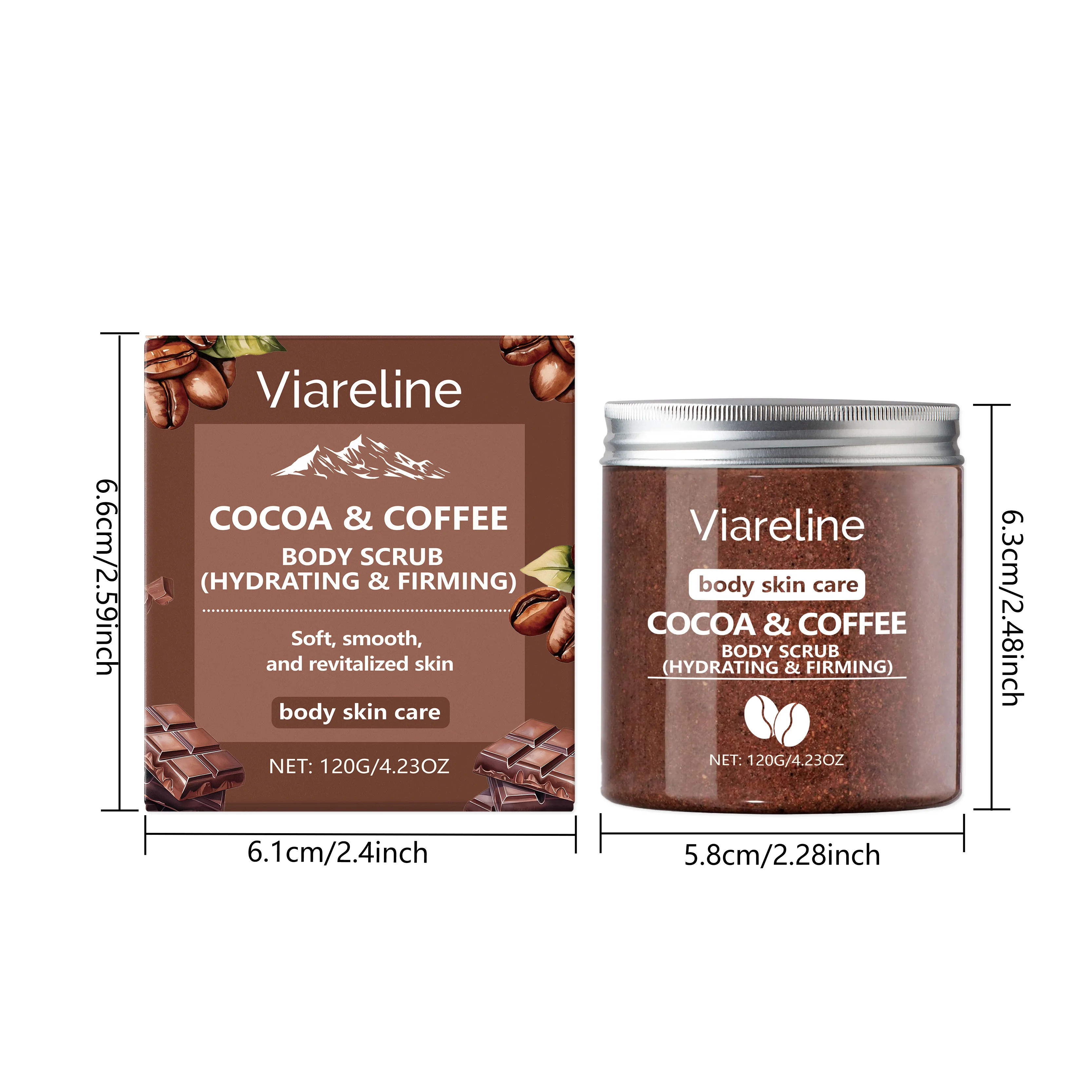 Viareline Moisturizing Coffee Body Scrub Cream