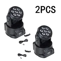 2PCS Mini LED 7x12WRGBW Wash Moving Head Lighting dj disco Ball  14 channels 1