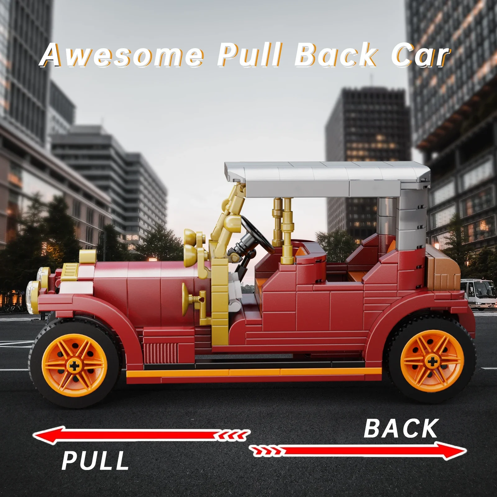 

Конструктор MOC классический детский, старинный набор строительных блоков для творческих автомобилей, высокотехнологичная игрушка, подарок для детей