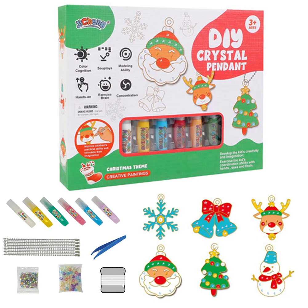 DIY Crystal Paint Arts and Crafts Set Crystal Pendant Painting Kit  Christmas Present for Kids Birthday Gifts Hanging Ornament - AliExpress