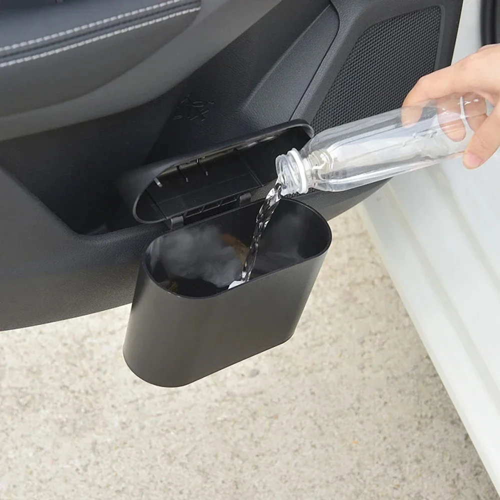 Mini Bidone Della Spazzatura Per Auto 500 Ml Con Coperchio – Contenitore Universale A Prova Di Perdite – Portaoggetti Per Auto, Ufficio, Casa - 2