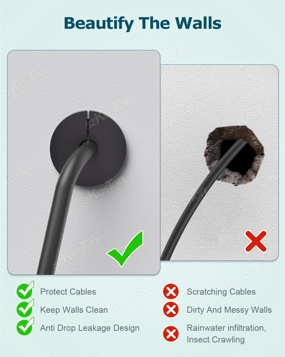 Rubber Wall Bushing Grommet 4PCS Rubber Wall Bushing Grommet for Starlink Dishy Ethernet Cable 1 inch Wall Hole Waterproof Cable Routing Kit for Starlink