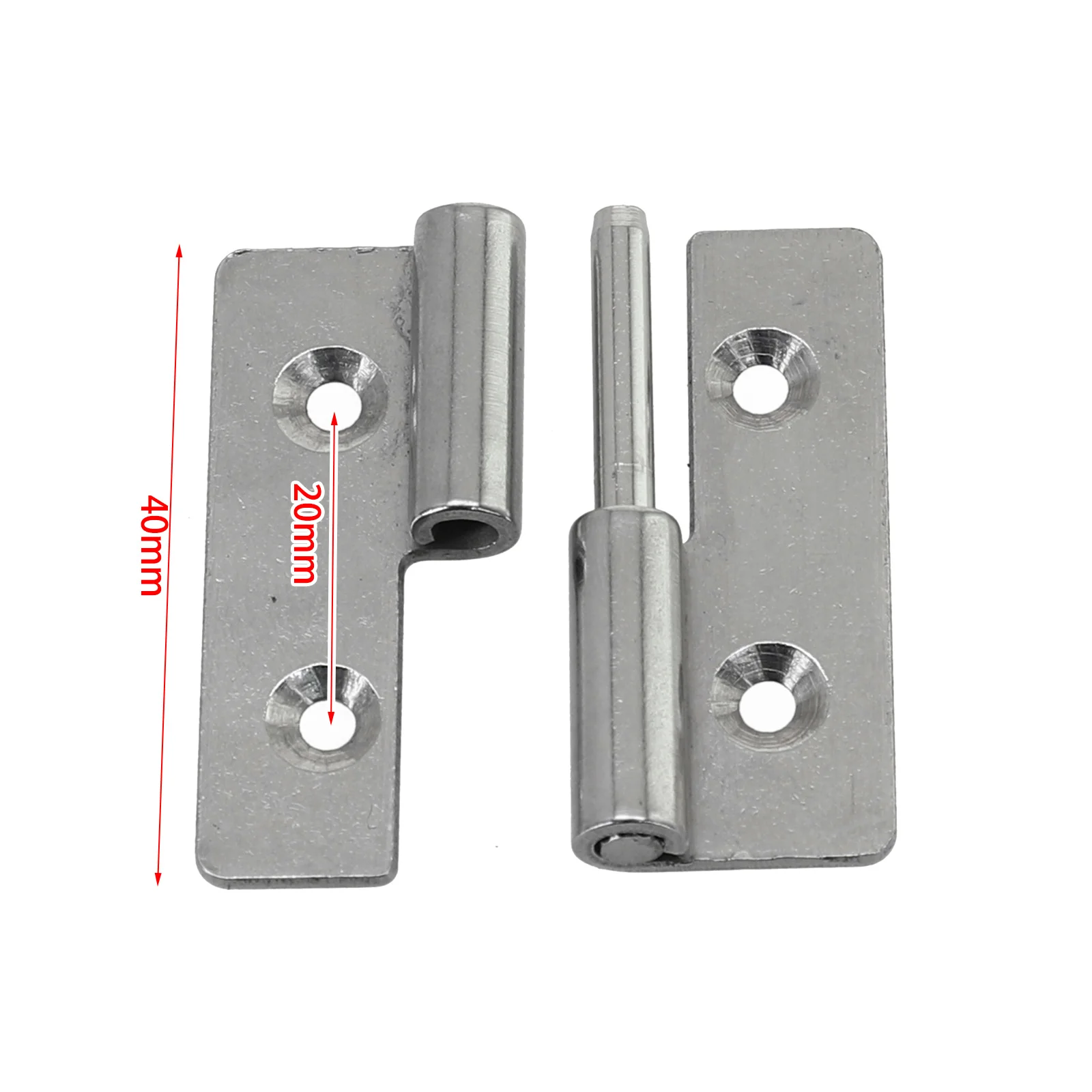 Detachable Hinge Slip Joint Stainless Steel Door Hinge Connector Removable Hardware 1 Set