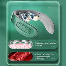 

Smart Electric Neck Massager Ems Shoulder Pulse Kneading Tens Wireless Heat Cervical Vertebra Relax Pain Relief Massage Machine