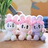 1PC Soft Animal Plush Rabbit Key Ring Cute Stuffed Doll Toy Esther Bunny Keychain Bag Pendant Lovely Kids Girl Birthyday Gift 2