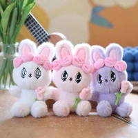 1PC Soft Animal Plush Rabbit Key Ring Cute Stuffed Doll Toy Esther Bunny Keychain Bag Pendant Lovely Kids Girl Birthyday Gift 2