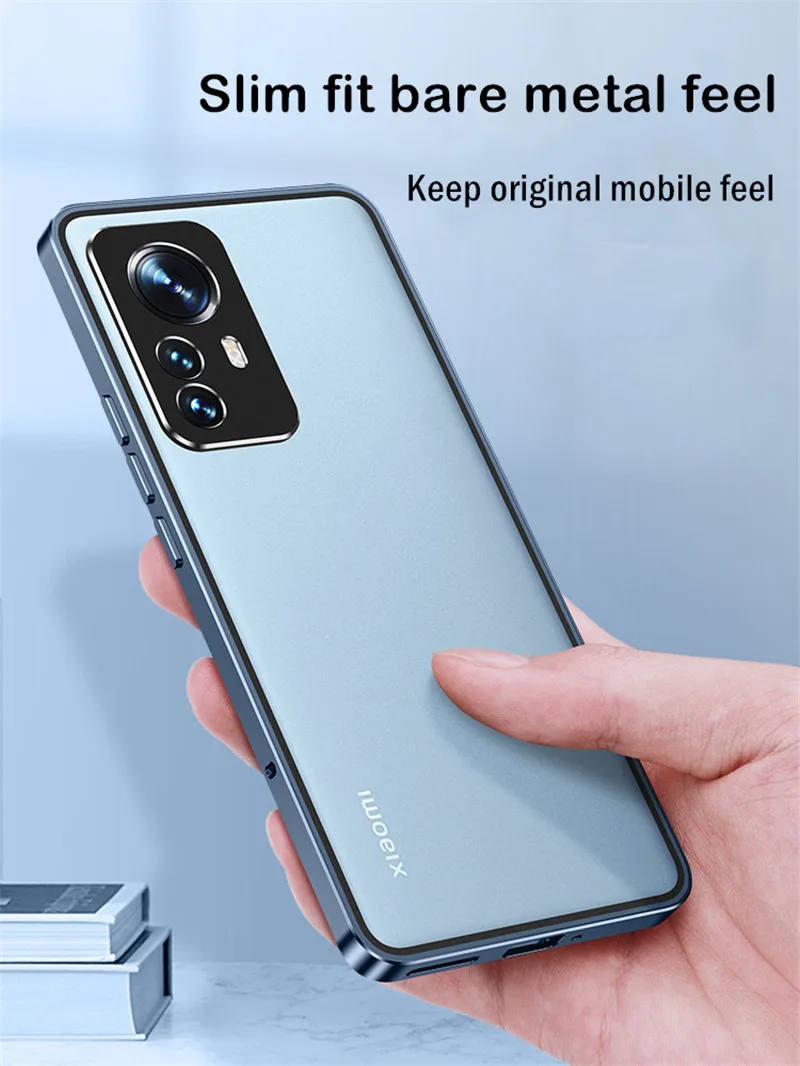 Kepuch Silklike Case for Xiaomi 12S Ultra - Cover Bumper Built-in Metal  Plate for Xiaomi 12S Ultra - Blue