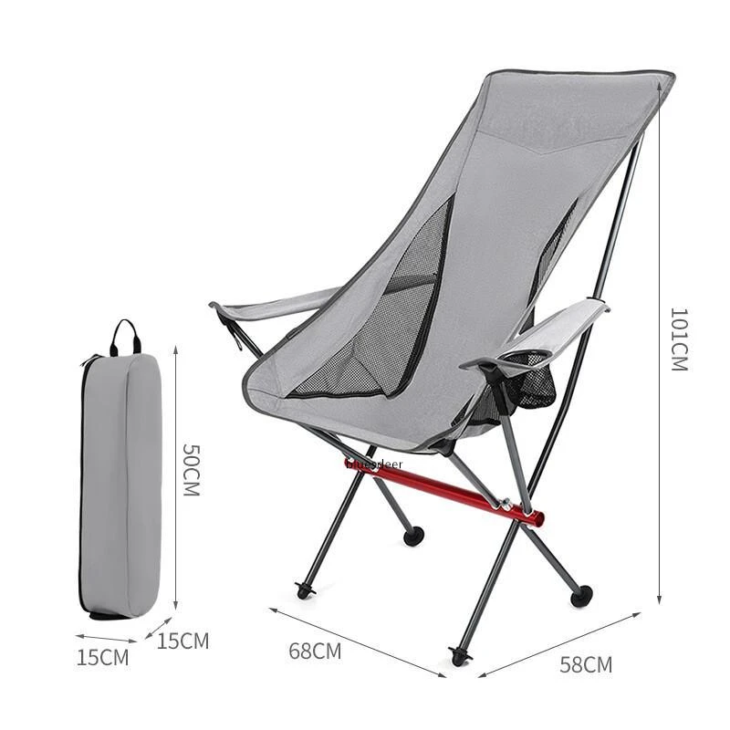 Bluesdeer 150kg Camping Fishing Folding Chair Tourist Beach Chaise Longue 의자. for Relaxing Foldable Travel Furniture Picnic