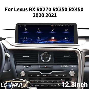 12,3 pulgadas para Lexus RX RX270 RX350 RX450 2020 2021 Radio de coche inalámbrico CarPlay Multimedia pantalla Snapdragon 680 1