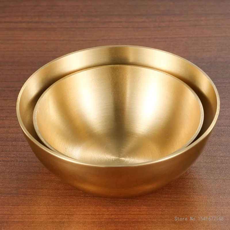 Copper Bowl for Household Buddhist Temple Supplies Creative Buddha Front Brass Holy Water Supply Cup Casting Oil Bowl Chinese 2
