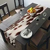 Brown Cowhide Printed Linen Table Runner Dresser Scarf Table Decor Farmhouse Western Style Table Runners Kitchen Home Paty Decor 2