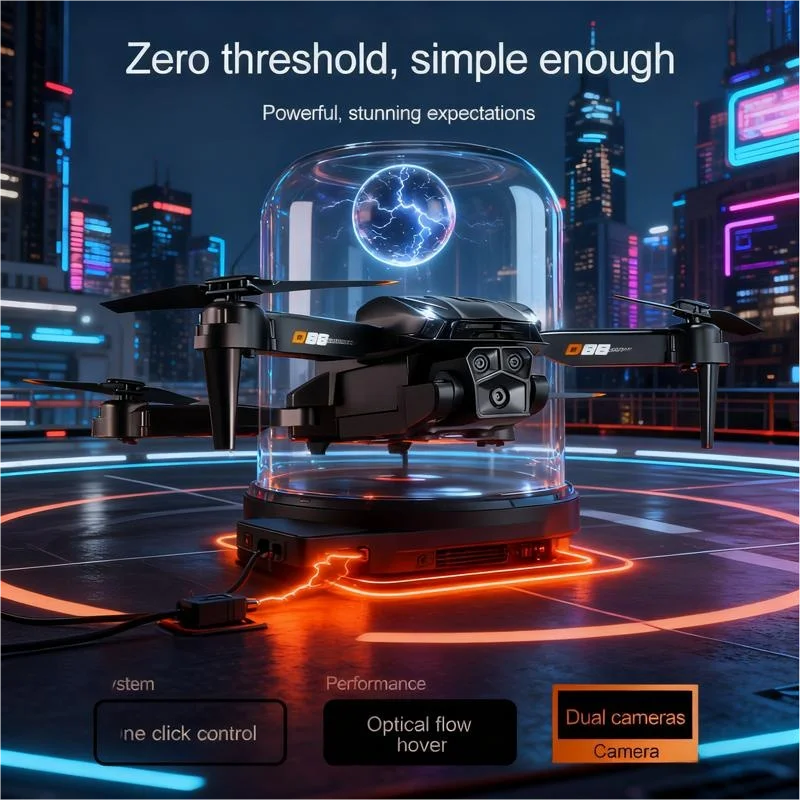 Drone D88 8K HD avec caméra, télécommande, jouet pliable pour adulte