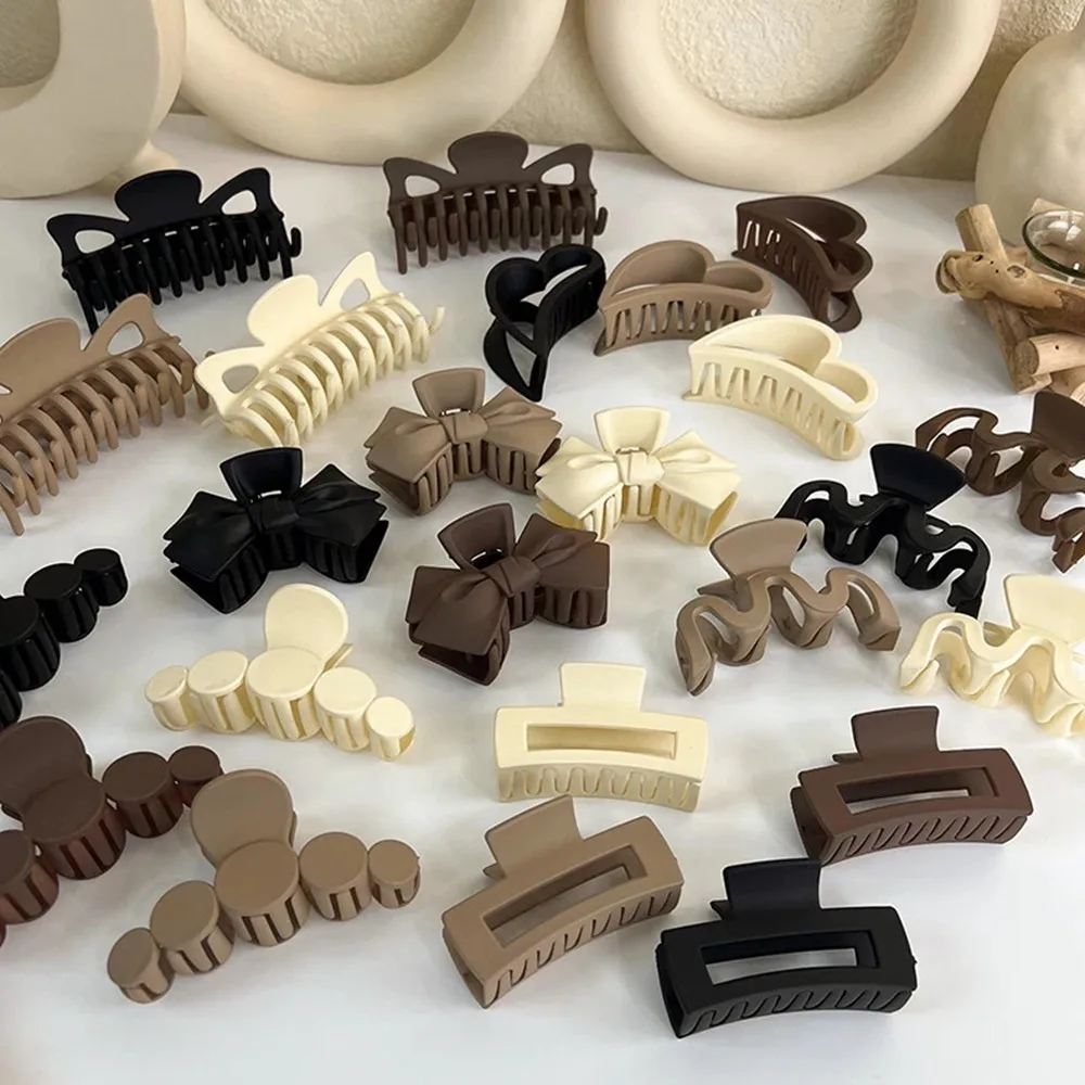 1 pz caffè coreano nero grandi artigli dei capelli forcine in acrilico barrette fermagli per capelli granchio copricapi per le donne accessori per capelli ragazze_voghion.com