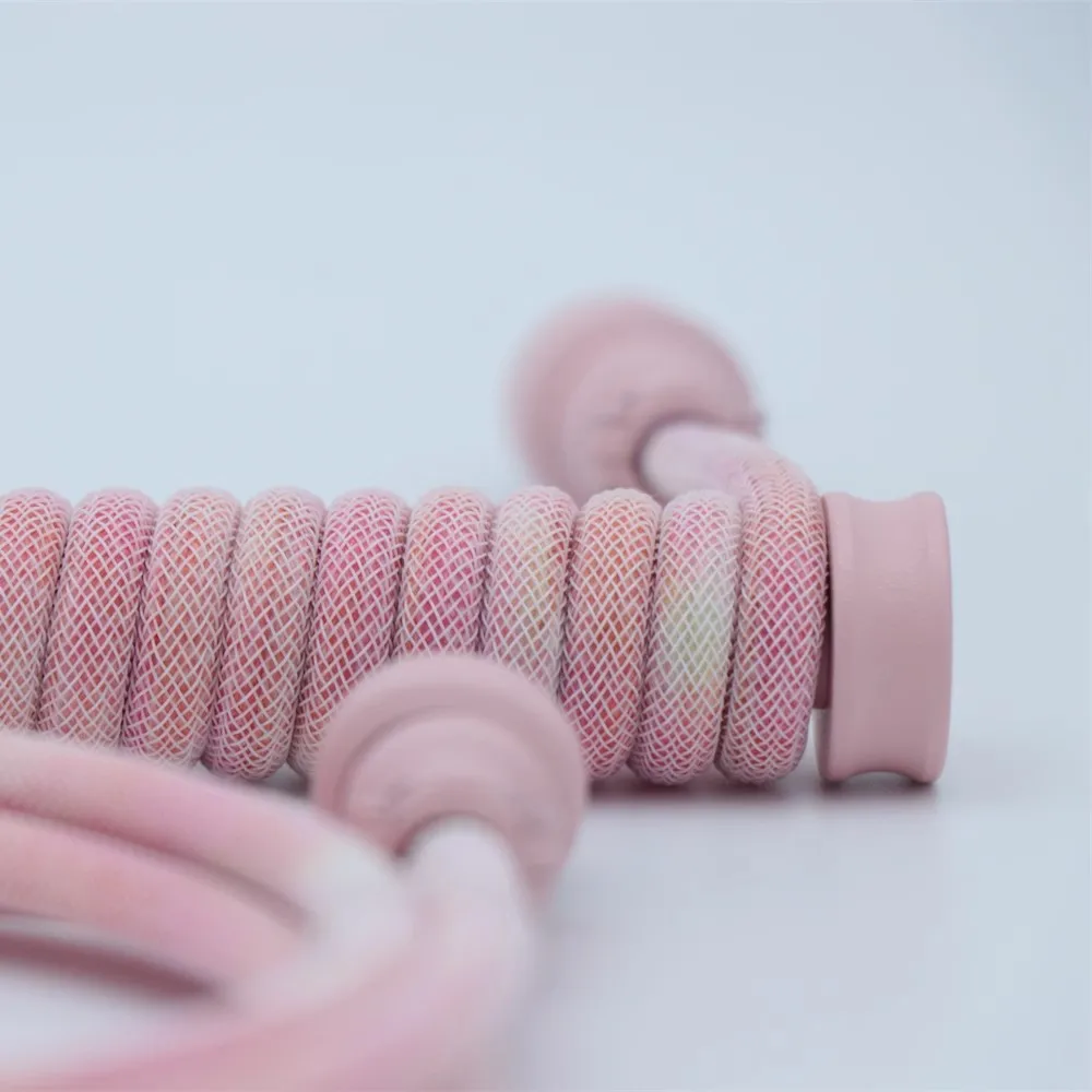 Cabo Enrolado do Aviador Usb-c Gradiente Personalizado do pó do Pêssego para a Linha Mecânica do Teclado Usb ao Conector do tipo c - Imagem 4