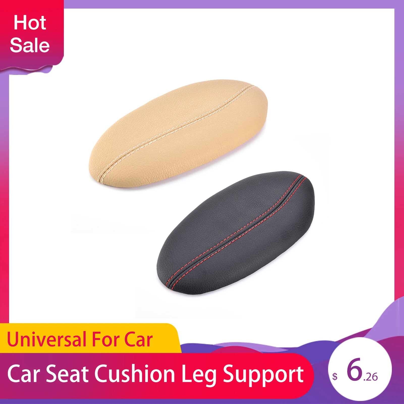 UniversalCarSeatCushionFootSupportPillowLeatherLegCushionKnee