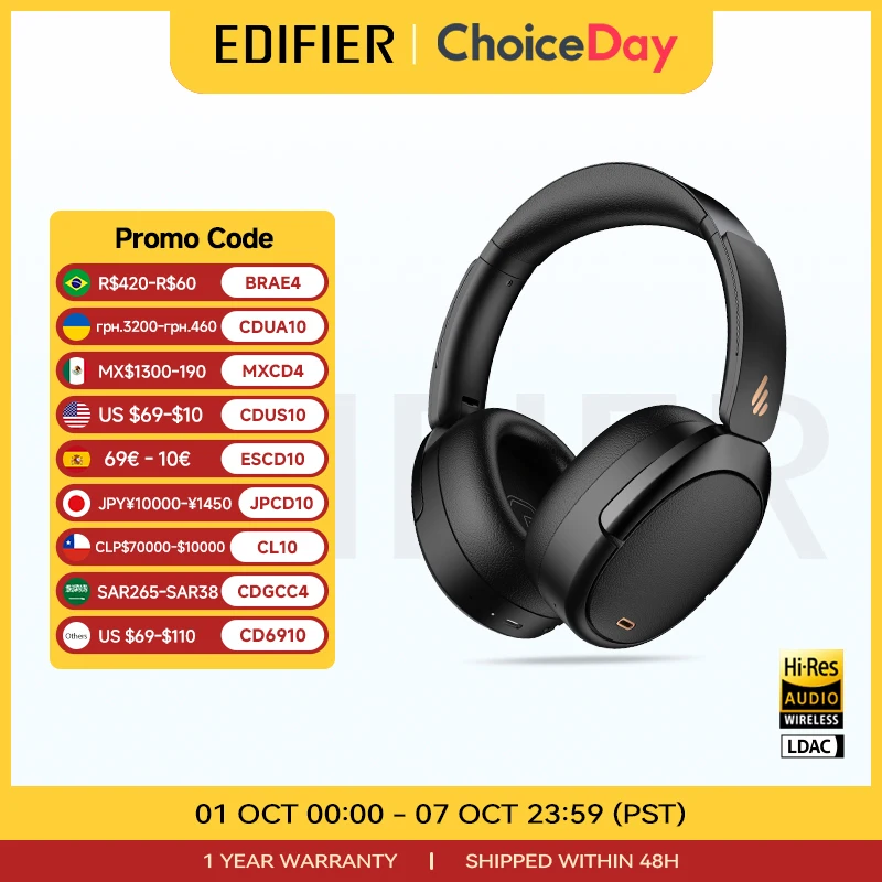 WH950NB／Edifier WH950NB Wireless Noise Cancellation Over-Ear Headphones