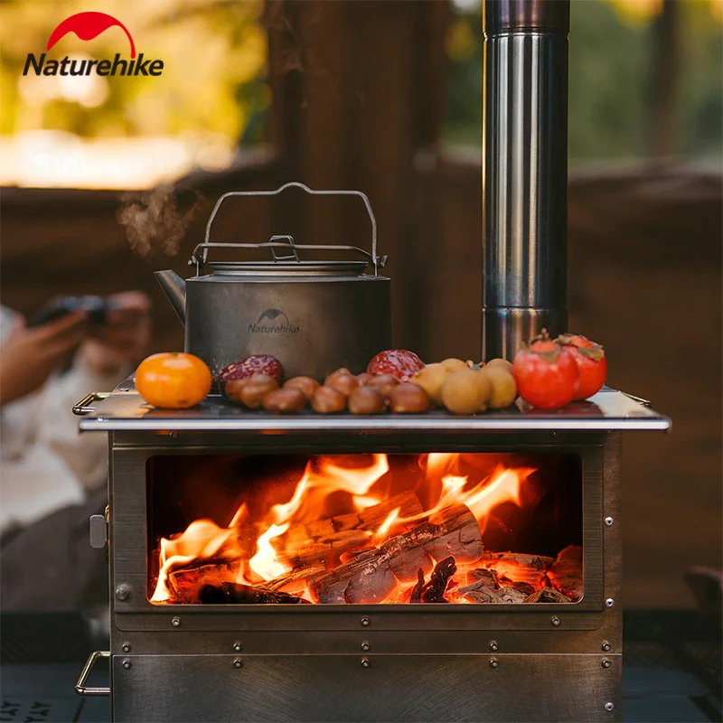

Naturehike Camping Tabletop Firewood Stove 430 201 Stainless Steel Heating Burning Portable Detachable Outdoor Camping Winter