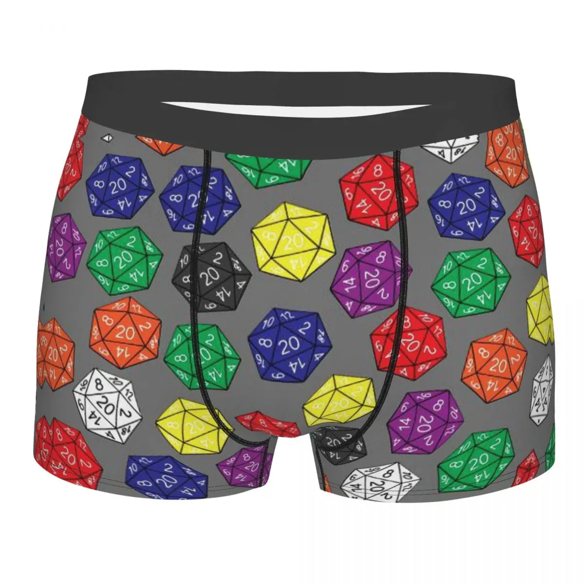 

DnD Board Game Rainbow Underpants Breathbale Panties Men's Underwear Print Shorts Boxer Briefs