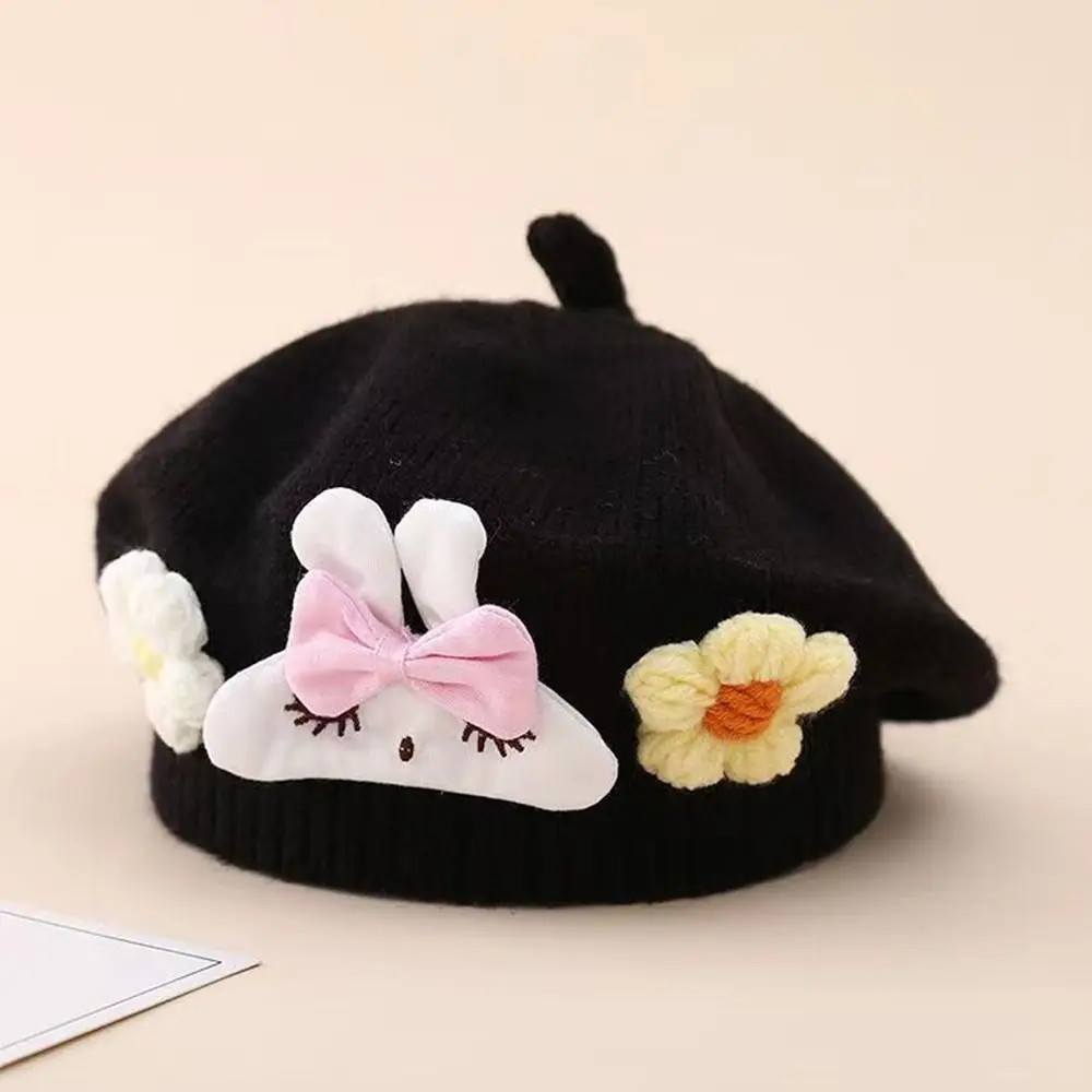 Soft Cotton Winter Baby Beret Hat for Toddler Girls