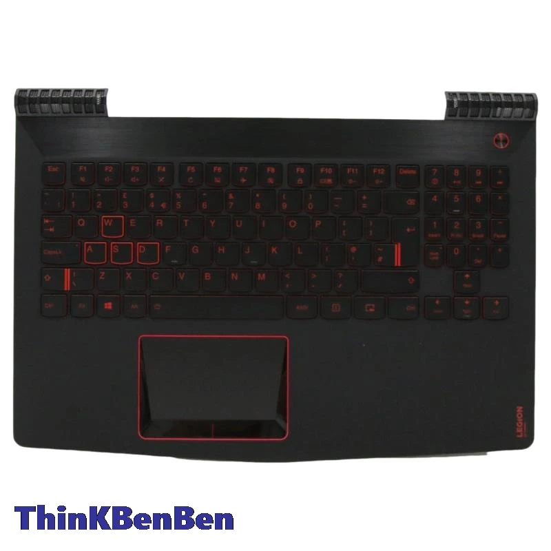 

UK English Black Keyboard Upper Case Palmrest Shell Cover For Lenovo Legion R720 15 Y520 15 15IKBM 5CB0P24384