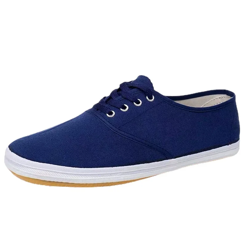 Tennis Shoes Classic White Solid Color Canvas Anti-skid Men and Women Exercise Martial Arts Tai Chi