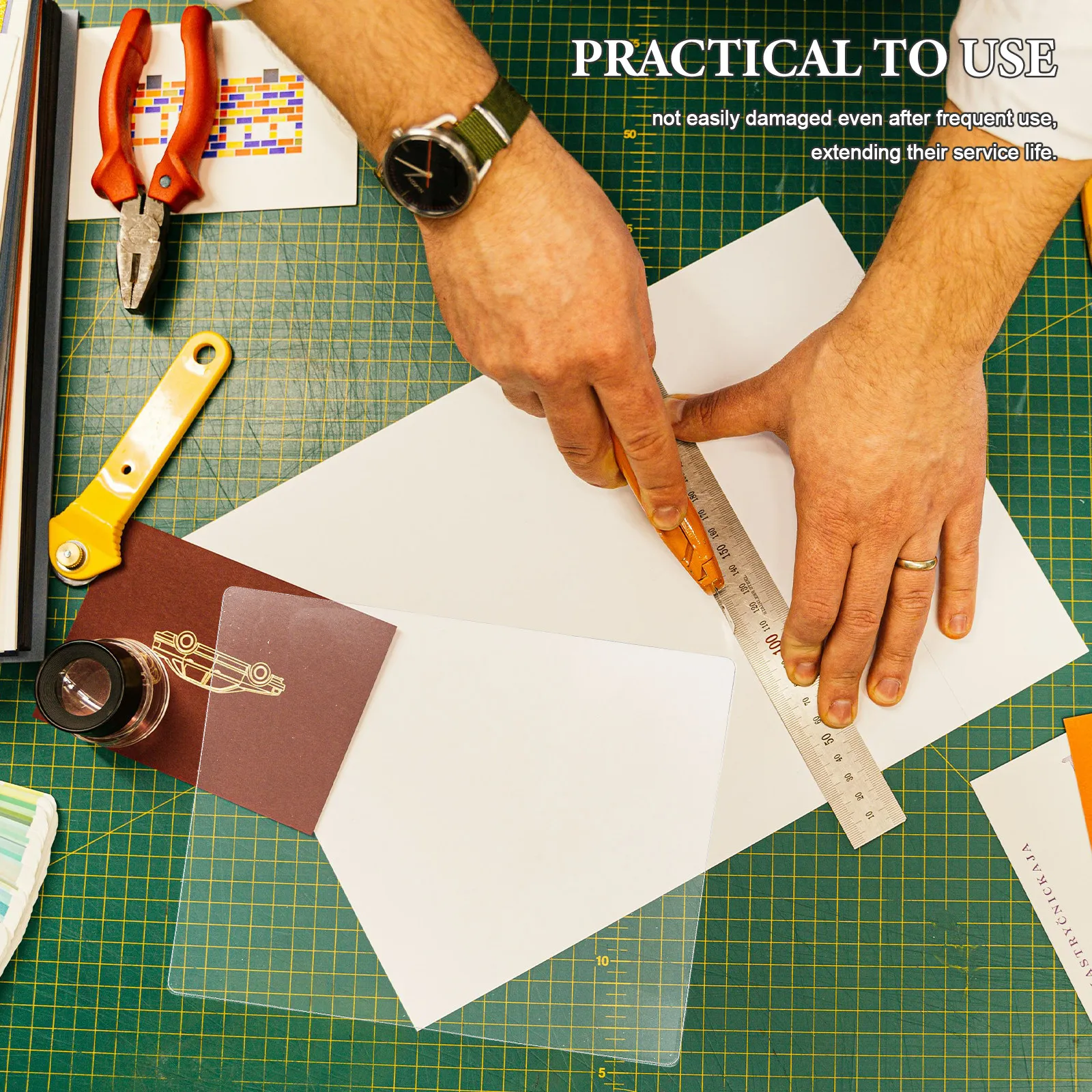 모노프린트 도구 젤 프린팅 플레이트 부드럽고 유연한 8x10 재사용 가능 젤 패드 공예, 스크랩북킹, 저널링, 프린팅용