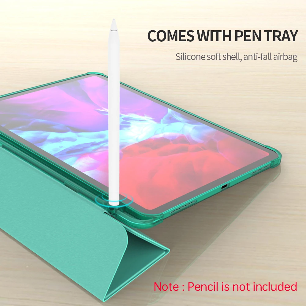 Capa traseira de silicone para iPad, estojo