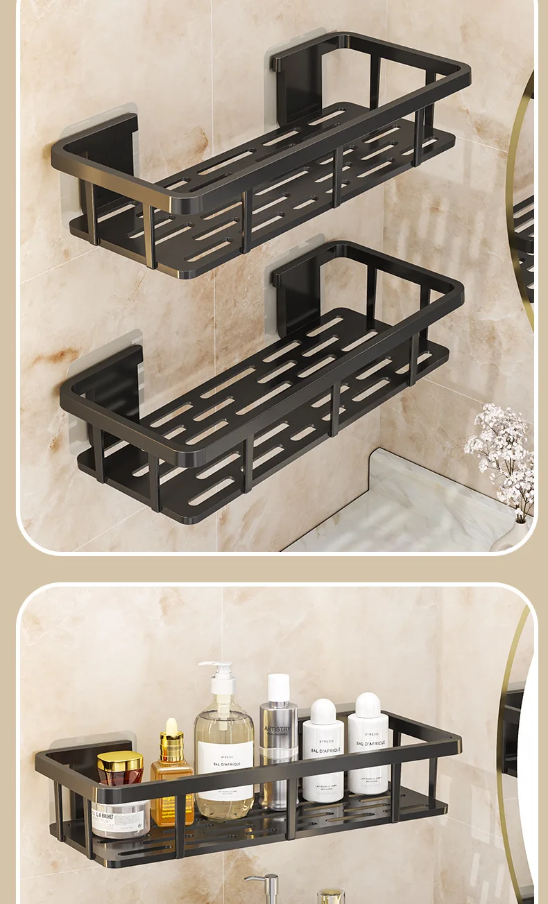 Nicht perforiertes Badezimmer-Aufbewahrungsregal, wandmontierte Toilette, Waschraum, wandmontiertes Kosmetik-Aufbewahrungsregal – Detail 11