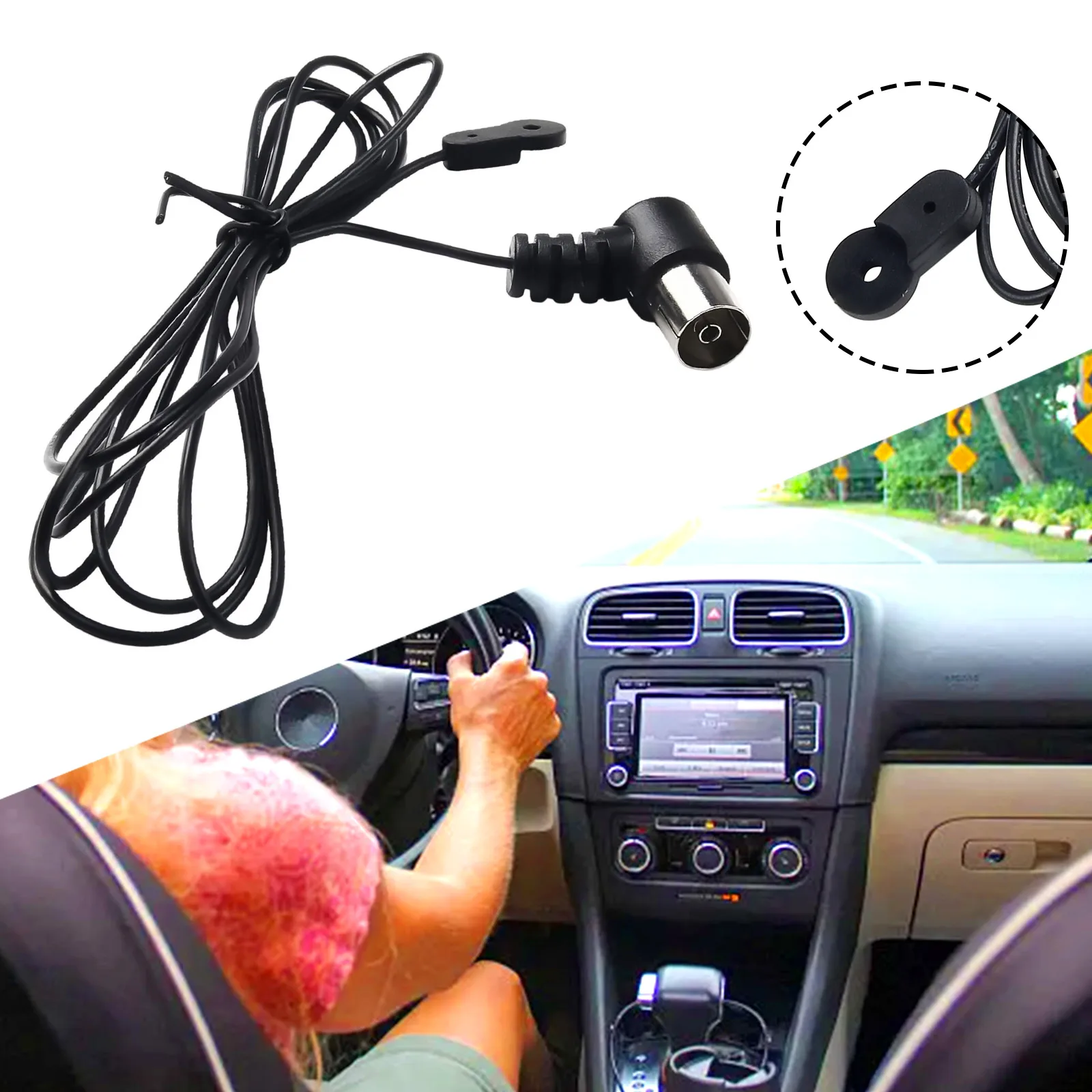 

FM Radio Antenna F Adapter 75ohm Unbal Male Connector Indoor Stereo For Home Radio Stereo Signal Receiver Aerial