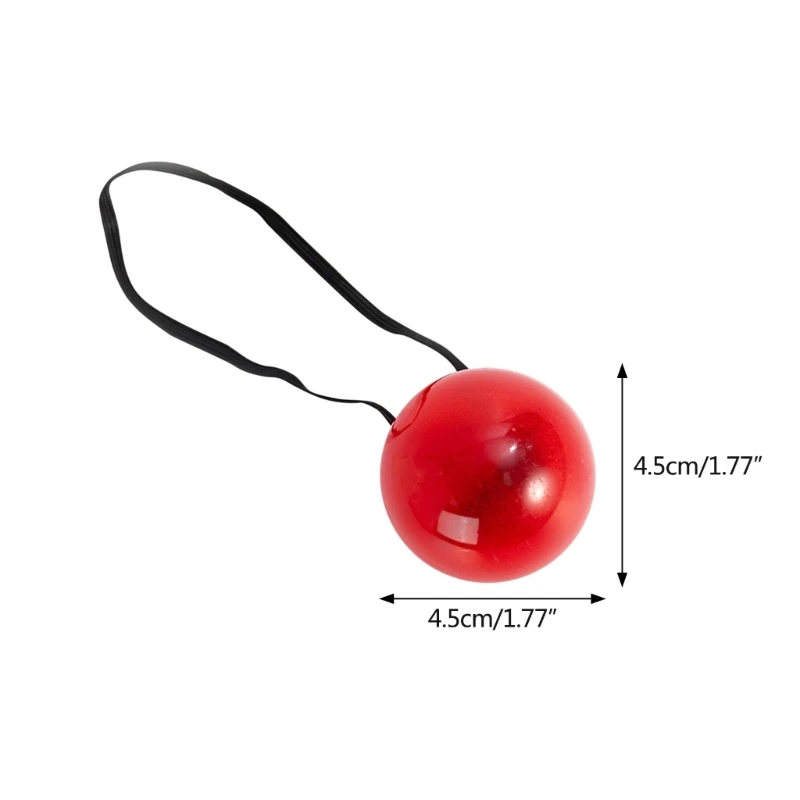 Adult Kids Light Glowing Red Nose Led Clown Nose Dress-up Props Stage Prop for Christmas Halloween Party Costume Red