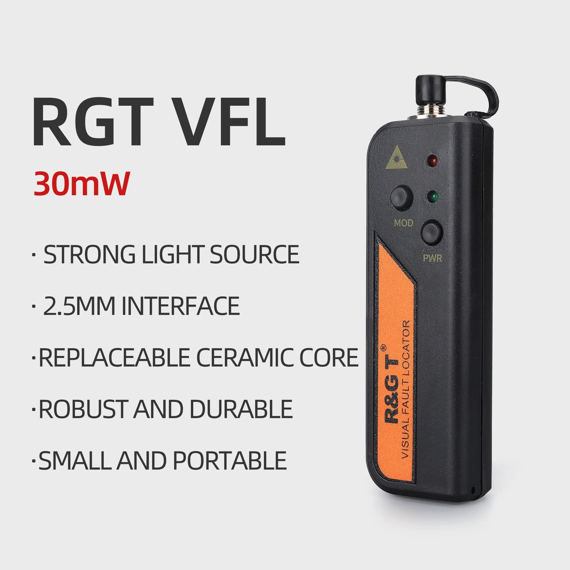

KELUSHI 10mw FTTH Mini Type Fiber Optic Visual Fault Locato Tester Testing Tool with 2.5mm Connecter(SC/FC/ST)