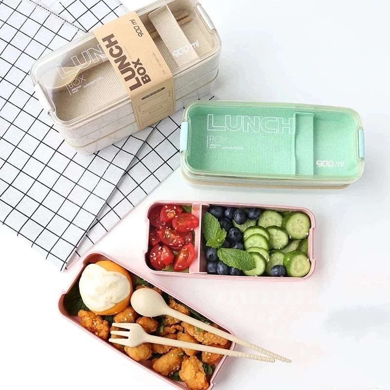 2-layer Bento Box, Leakproof Lunch Containers, Cute Lunch Boxes