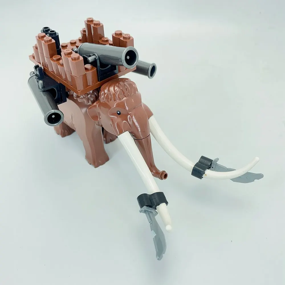 Compatible With LEGO MOC Small Particle Building Block Animals, Mammoths, Medieval Weapon Scenes, Mount sandbars, Military Toys
