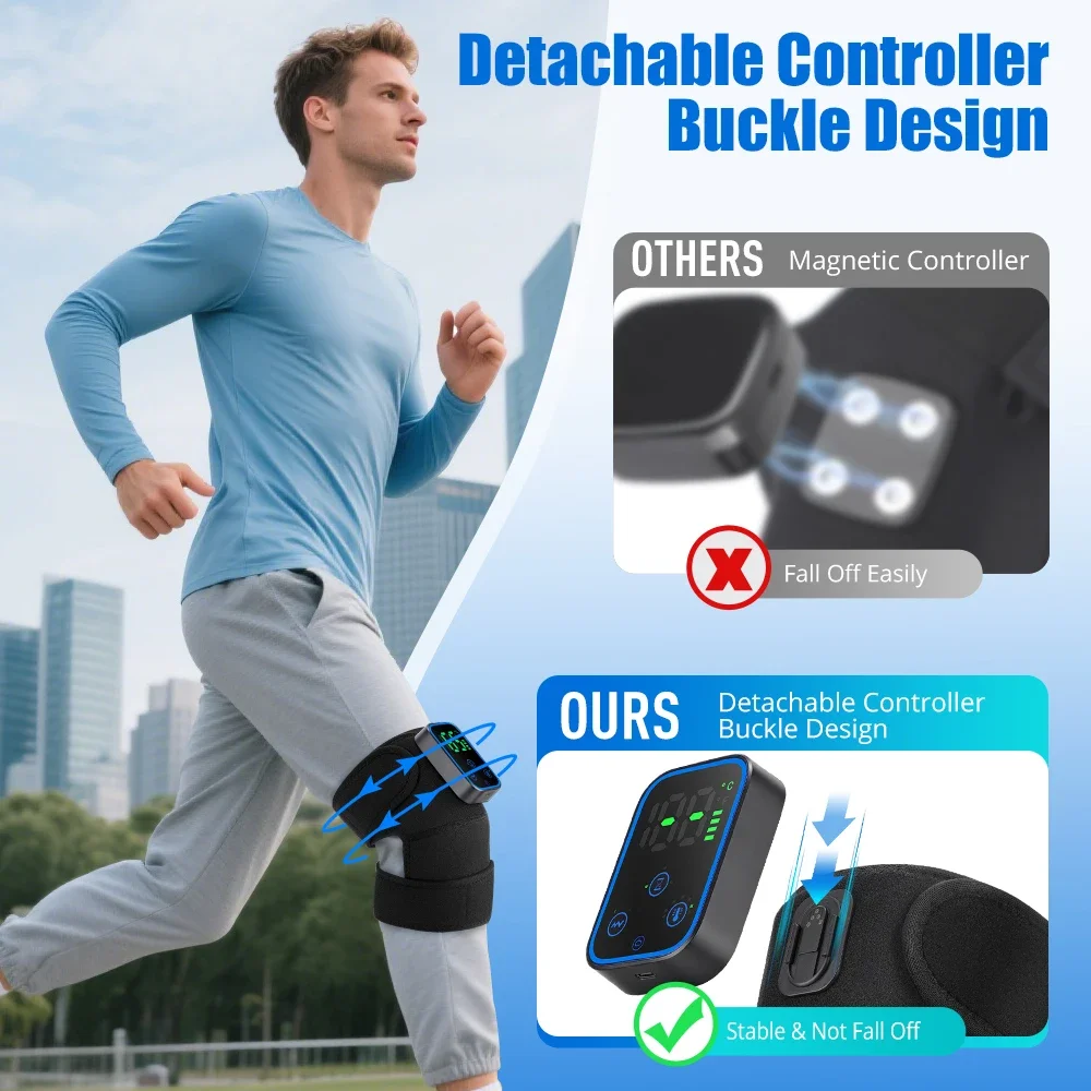 Electric Heating Shoulder Massager 7-gear Heating Knee Massage Belt App Phone Control Vibration Heated Pad Shoulder Joint Device