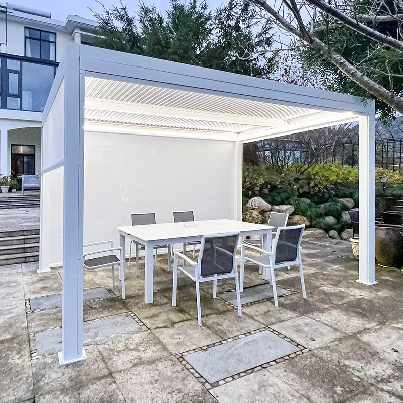 

Pavilion outdoor pavilion courtyard villa aluminum alloy garden assembly awning modern simple Chinese sunshade