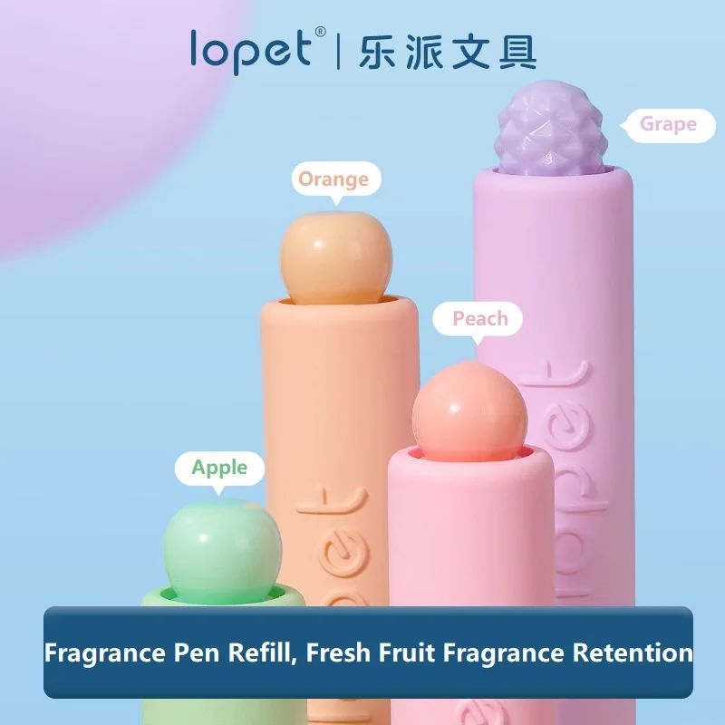 Lopet Rotate Gel Pen Fruit Flavor Lingering Fragrance Speed Drying Black Core Student Low Gravity Gradient Color Pen Holder 2