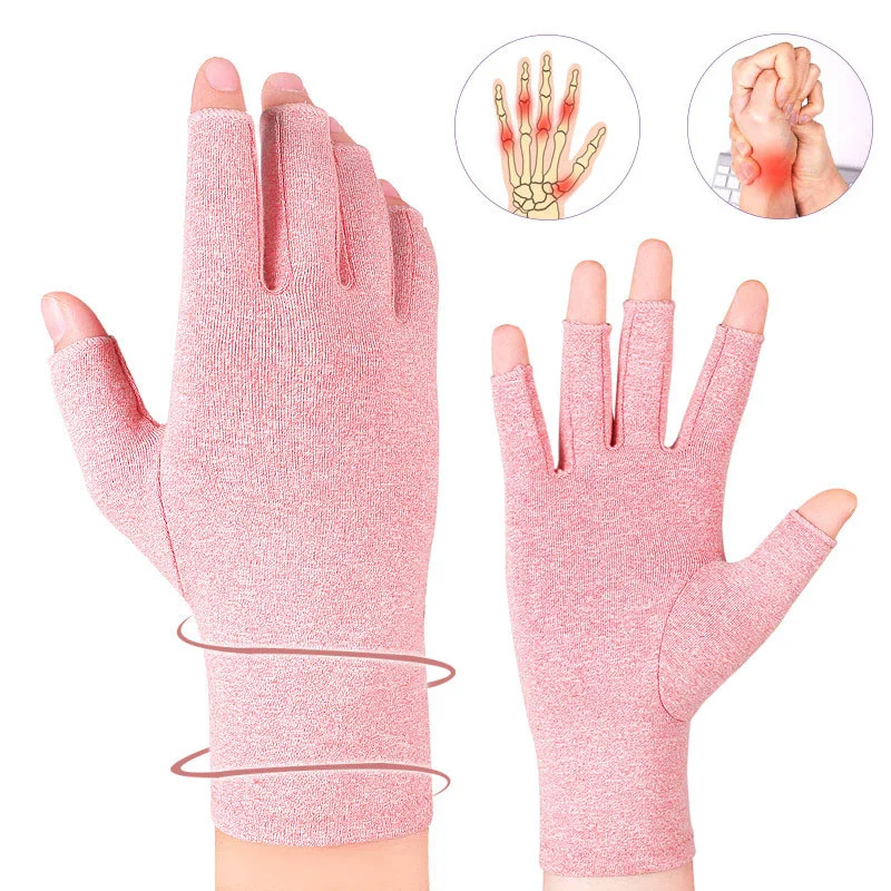 1 Pair unisex Compression Arthritis Gloves Wrist Support Joint Pain Relief Hand Brace Women Therapy Wristband Compression Gloves