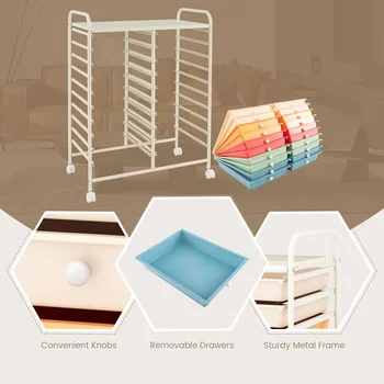 20-Drawer Rolling Organizer Storage Cart 6