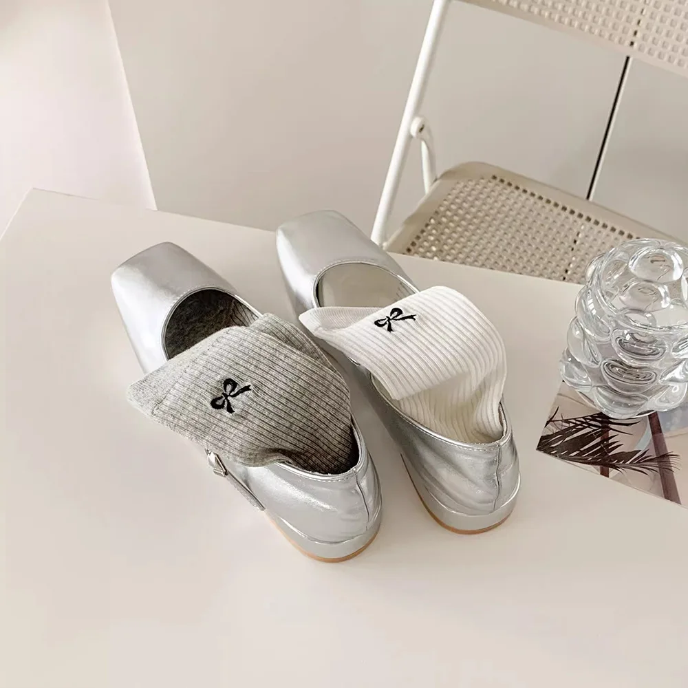 Damen-Socken mit Schleife, mittellange Socken, Sommer, dünnes Netzgewebe, koreanische Version, lange Socken, Stapelsocken für Mädchen, atmungsaktive Ballettsocken – Detail 8