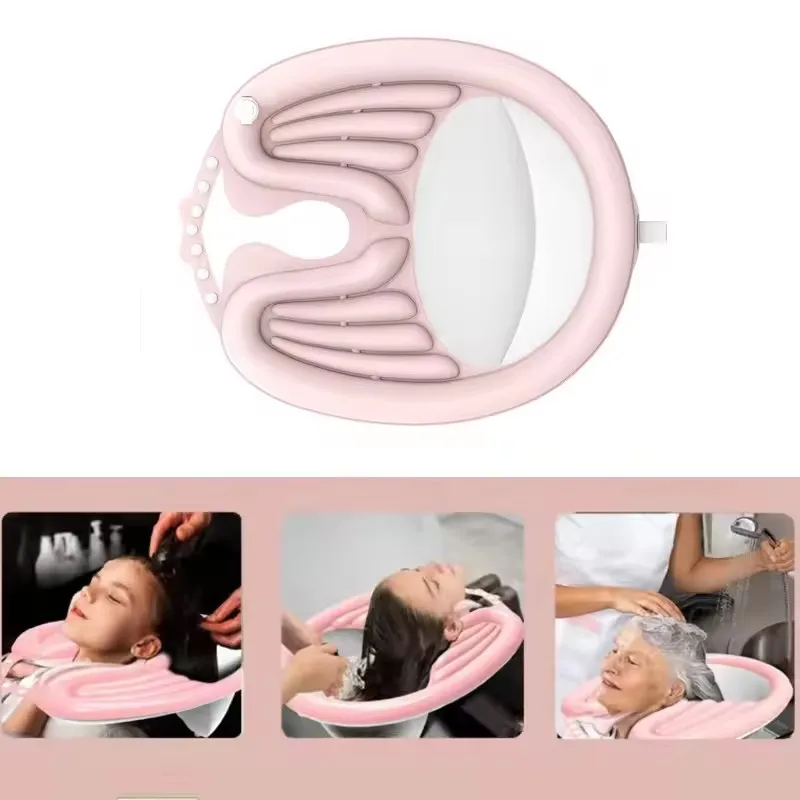Portable Inflatable Hair Washing Basin PVC Foldable Shampoo Basin For Pregnant Women Elderly Patient Quickly Inflated Deflated