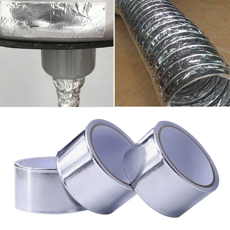 Extra Thick Aluminum Foil Duct Tape Adhesive Tape For Sealing Patching Hot  and Cold HVAC High Temperature Heavy Duty Duct Tape