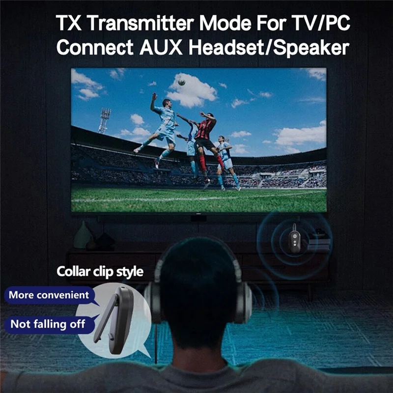 ABKN-LE Bluetooth 오디오 송신기 수신기 V5.4 LC3 헤드폰 용 Hifi 음악 어댑터 TV Bluetooth 스피커 3.5Mm 잭