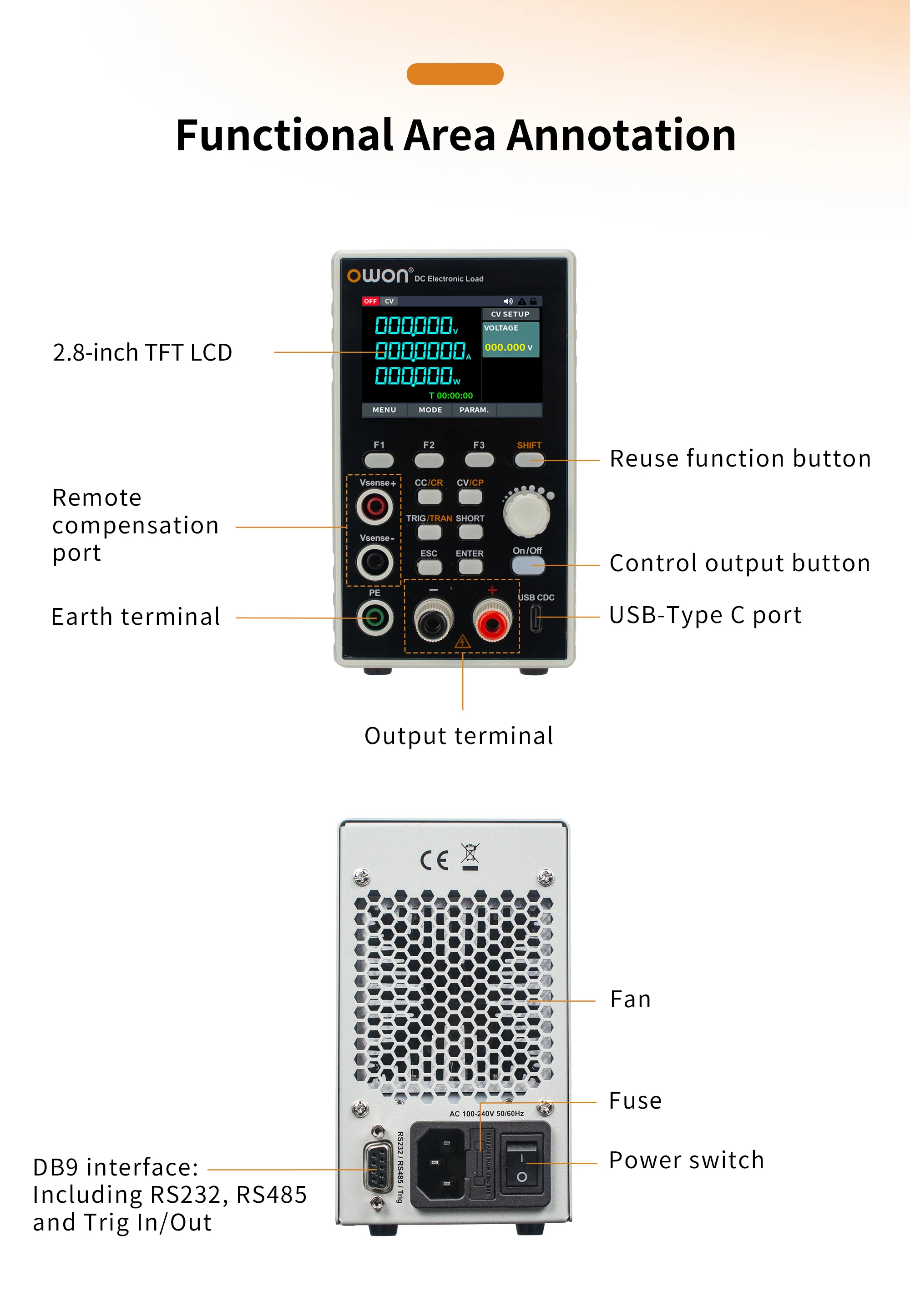 OWON Programmable DC Electronic Load OEL30 Series Digital Battery Capacity Teste
