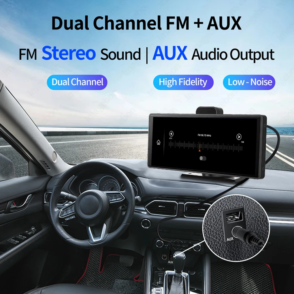 

Portable 10.26Inch HD IPS Touchscreen Car Stereo Radio Android Auto Wireless Car-play Wireless 64GB