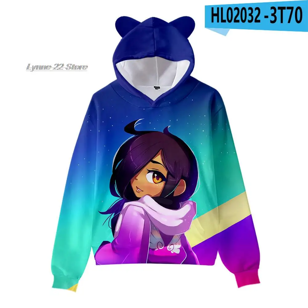

Aphmau Merch Kids Hoodie for Boys Girls Harajuku Sweatshirt Streetwear Hip Hop Kawaii Cat Ear Pullover Hooded Jacket Cosplay