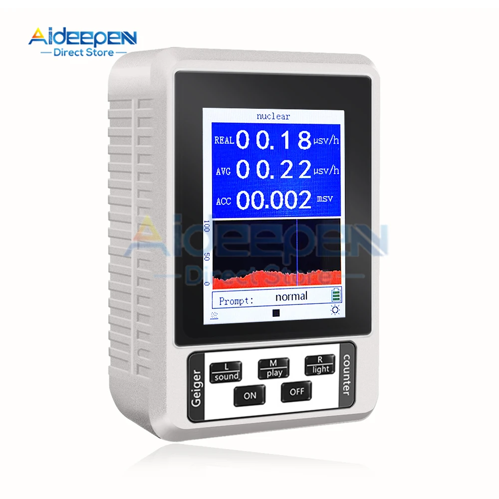 1Pcs New XR-1 Nuclear Radiation Detector Color Display Screen Geiger Counter Personal Dosimeter Detectors Beta Gamma X-ray 3